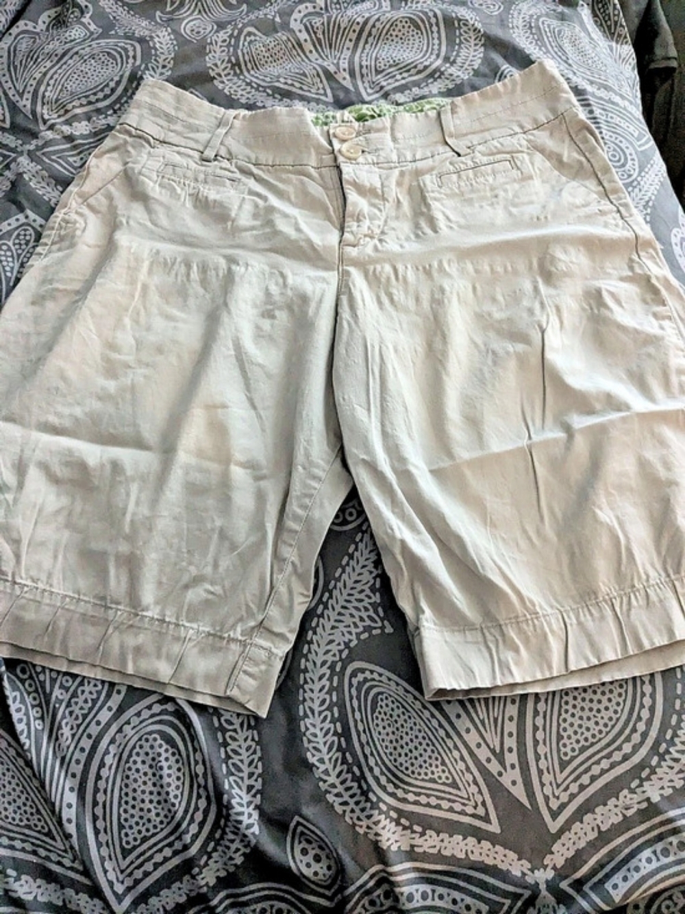 Lee Just Below the Waist Bermuda Shorts Men's Cotton Cargo Shorts White Medium